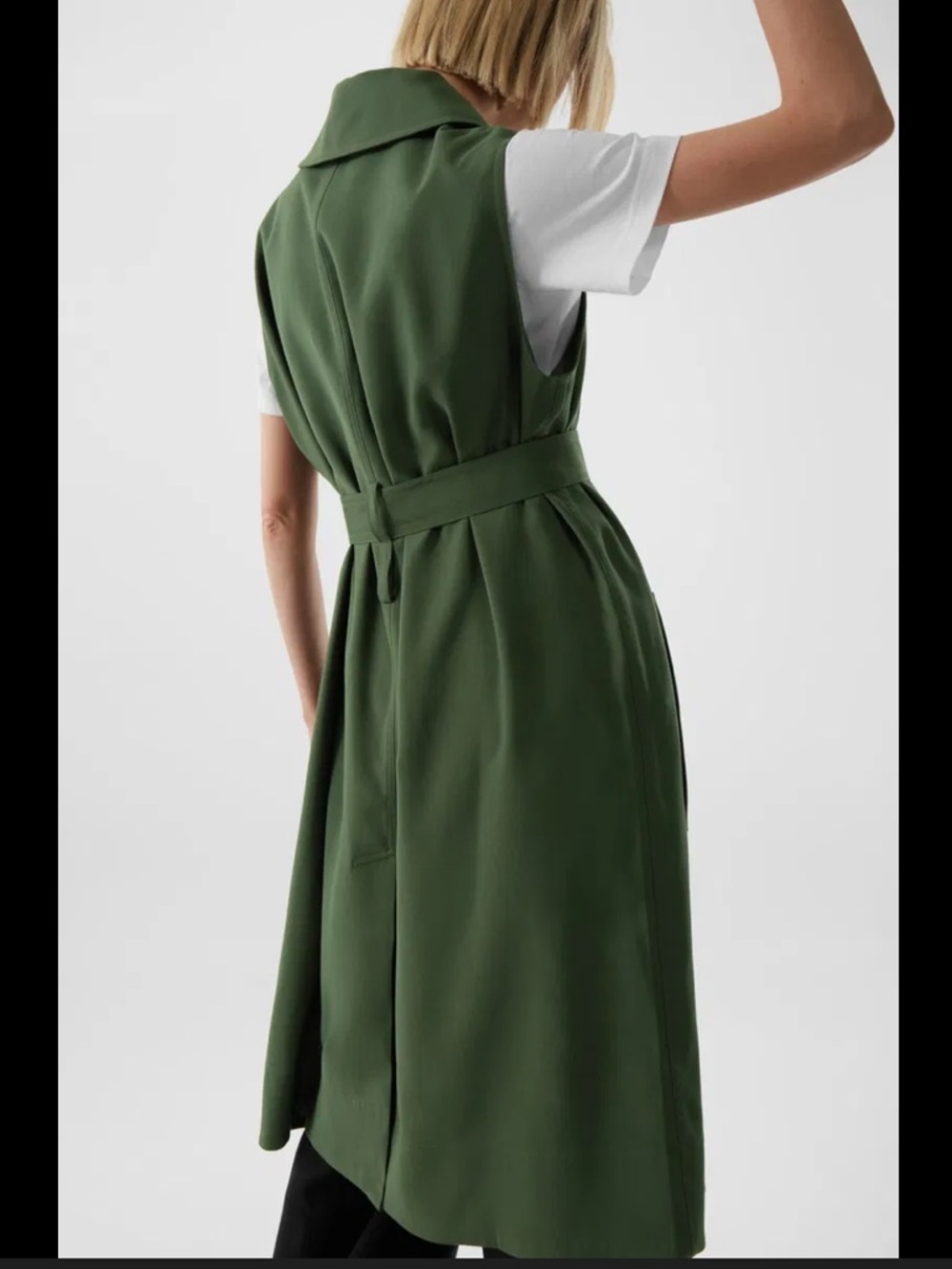 Cos Sleeveless Trench Coat Size M - Picture 2 of 12